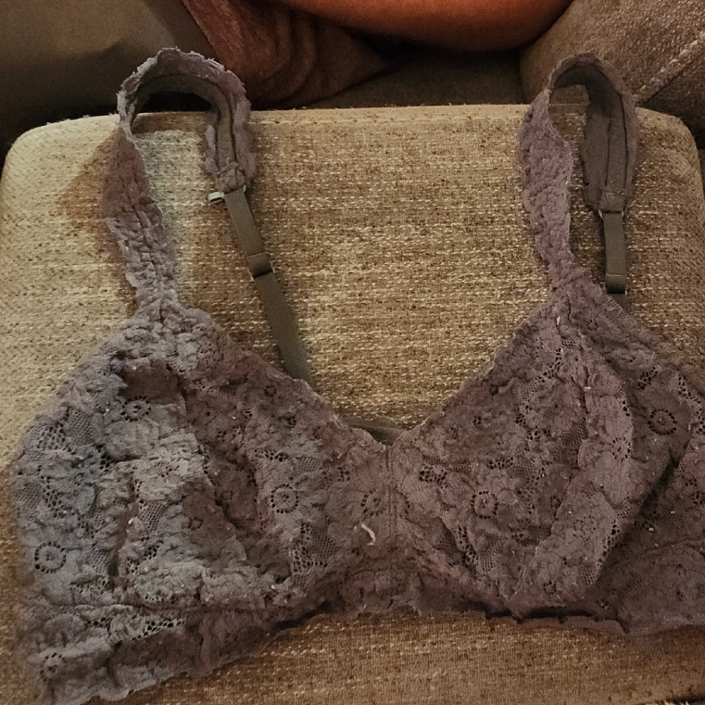 Aerie Lace Bralette in Gray